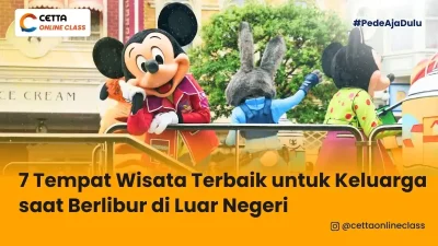 ilustrasi Disneyland sebagai tempat wisata terbaik untuk keluarga