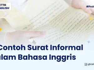 ilustrasi seseorang membuat surat informal dalam bahasa Inggris