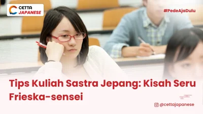 Seorang mahasiswi Asia Timur terlihat sedang fokus memperhatikan pelajaran