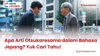dua pria berkebangsaan Jepang mengenakan pakaian jas hitam formal dan melakukan Ojigi