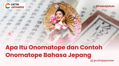 ilustrasi seorang perempuan yang berbicara menggunakan onomatope dalam bahasa Jepang