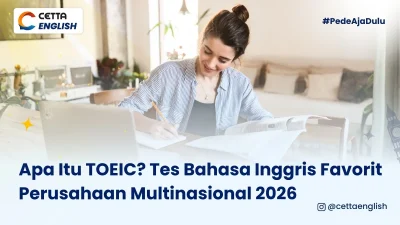 seornag wanita sedang mempersiapkan tes bahasa Inggris TOEIC 2026