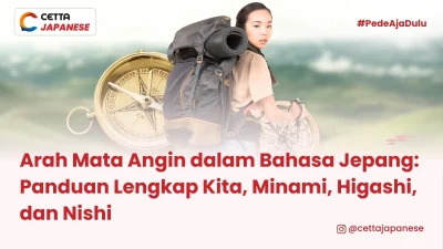 perempuan membawa backpack dipunggungnya dengan ekspresi tersesat sehingga membutuhkan compass untuk melihat arah mata angin