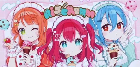 Gambar grup trio idola anime AiScream