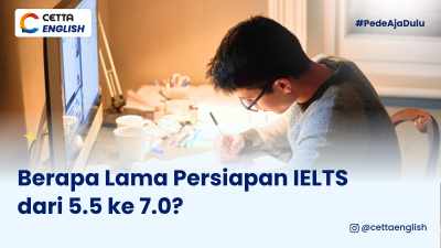 seorang pria sedang belajar