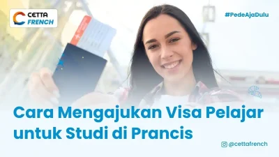 ilustrasi perempuan yang mengajukan cisa pelajar untuk studi di Prancis