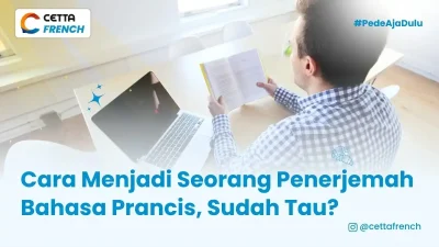 ilustrasi seorang pria yang ingin mengetahui cara menjadi penerjemah bahasa Prancis
