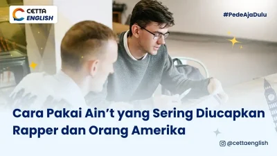 Dua orang yang sedang mendiskusikan pemakaian ain't