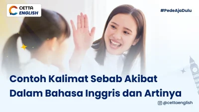ilustrasi seoran anak yang belajar kalimat sebab akibat dalam bahasa Inggris