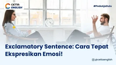 gambar seseorang yang tengah menggunakan exclamatory sentence untuk mengekspresikan emosinya