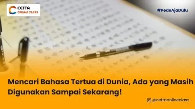gambar aksara China yang menjadi salah satu bahasa tertua di dunia