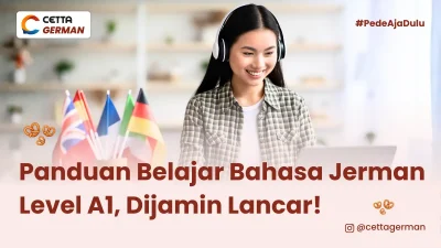 seorang perempuan sedang mengenakan headset dan terlihat seeprti menghadap monitor, di atas mejanya ada berbagai macam bendera negara