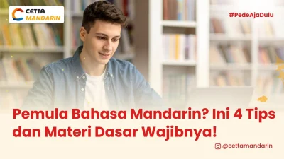 seorang pemula sedang belajar bahasa mandarin