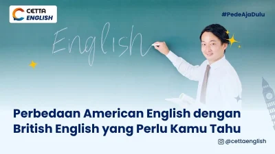 Seorang guru bahasa inggris mengajar perbedaan american english dan british english