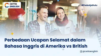 sekelompok orang sedang mempraktikkan perbedaan ucapan selamat dalam bahasa Inggris amerika vs british