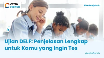 anak-anak sedang belajar bahasa prancis untuk ujian DELF