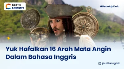 jack sparrow tokoh fiktif dalam film The Pirates of Caribean sedang menatap sebuah kompas di tangannya